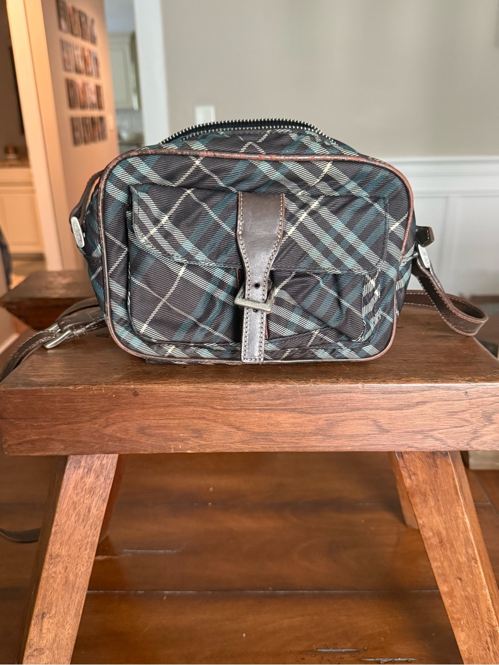 Vintage Burberry Blue Label Nova Check Camera Bag